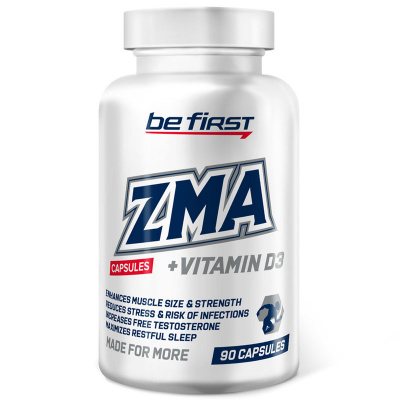 Be First ZMA bisglycinate chelate + Vitamin D3 (90 капс.)_