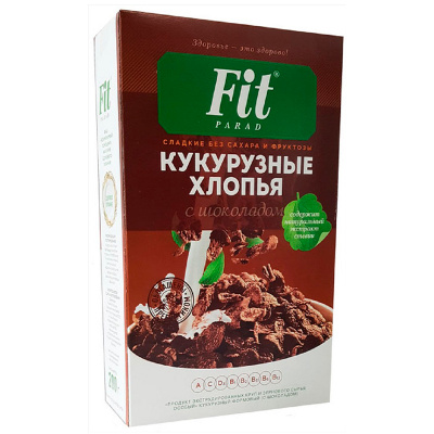 ФитПарад Кукурузные хлопья с шоколадом (200 гр.)