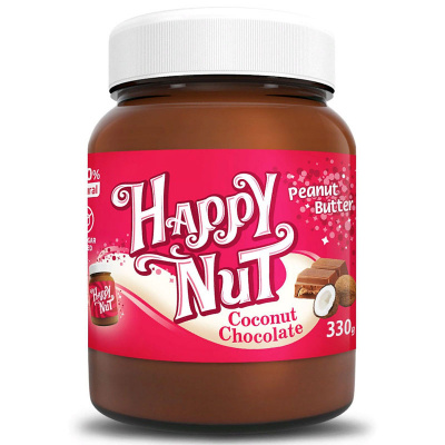 Happy Nut Арахисовая паста шоколад с кокосом (330 гр.)