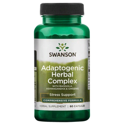 Swanson Adaptogenic Herbal Complex with Rhodiola, Ashwagandha & Ginseng (60 капс.)