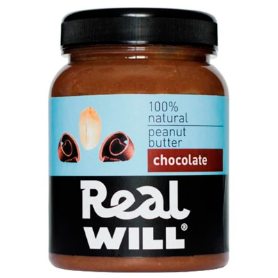 Real Will Паста из жареного арахиса с шоколадом (1000 гр.)