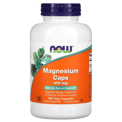 NOW Magnesium 400 мг. (180 вег. капс.) в интернет-магазине спортивного питания belka.store