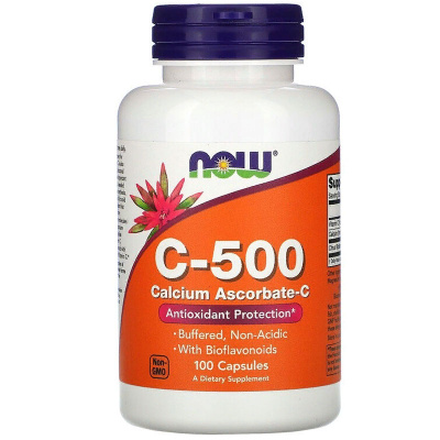 NOW Vitamin C-500 Ascorbate (100 капс.) в интернет-магазине спортивного питания belka.store