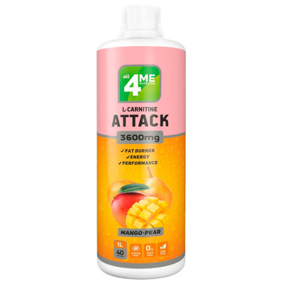 Фотография 4Me Nutrition L-Carnitine + Guarana ATTACK 3600 (1000 мл.) в интернет-магазине спортивного питания belka.store за 2 930 ₽ 4Me Nutrition L-Carnitine + Guarana ATTACK 3600 (1000 мл.) в интернет-магазине спортивного питания belka.store