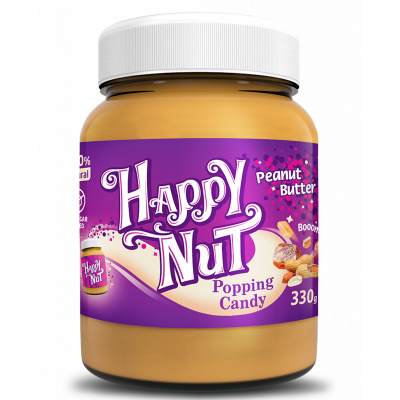 Happy Nut Арахисовая паста с взрывной карамелью (330 гр.)