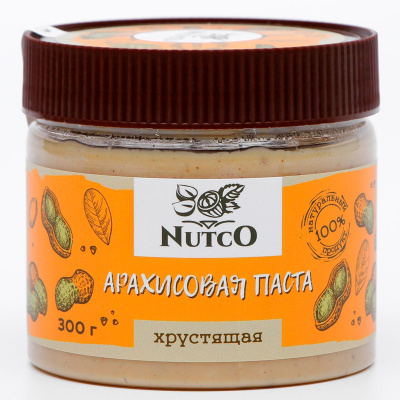 Nutco Арахисовая паста хрустящая (300 гр.)