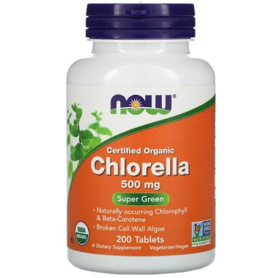 Now Organic Chlorella 500 мг. (200 таб.)