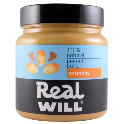 Real Will Паста из жареного арахиса Crunchy (500 гр.)