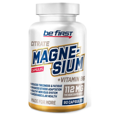 Be First Magnesium Citrate + B6 (90 капс.) в интернет-магазине спортивного питания belka.store