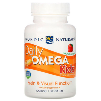 Nordic Naturals Daily Omega kids c фруктовым вкусом 500 мг. (30 жеват. капс.)