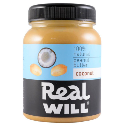 Real Will Паста из жареного арахиса с кокосом (330 гр.)
