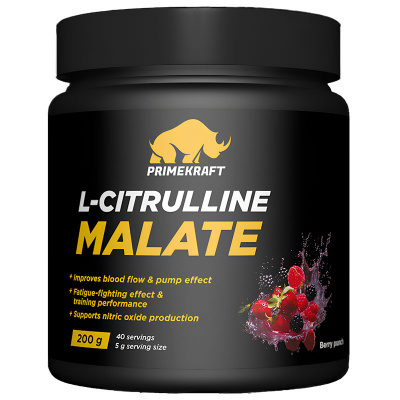 Фотография Prime Kraft L-Citrulline Malate (200 гр.) в интернет-магазине спортивного питания belka.store за 1 250 ₽ Prime Kraft L-Citrulline Malate (200 гр.) в интернет-магазине спортивного питания belka.store