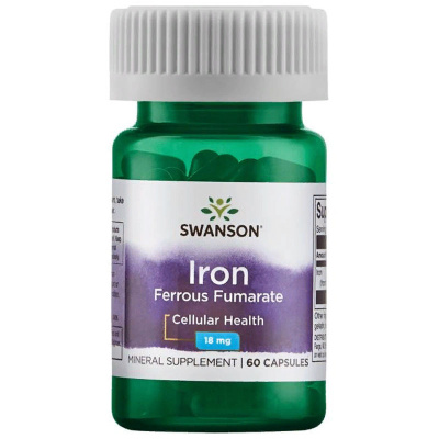 Swanson Iron Ferrous Fumarate 18 мг. (60 капс.)