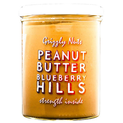 Grizzly Nuts Паста арахисовая черничная Blueberry Hills (370 гр.)
