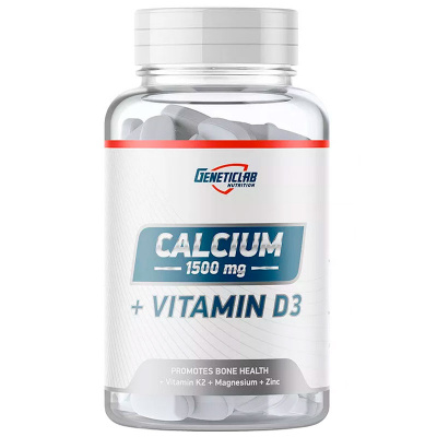 GeneticLab Nutrition Calcium + Vitamine D3 (90 таб./ 30 порц.)