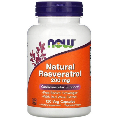 NOW Resveratrol 200 мг. (120 капс.)