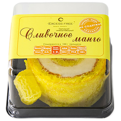 Excess-Free Торт-рулет "Сливочное манго" (100 гр.)
