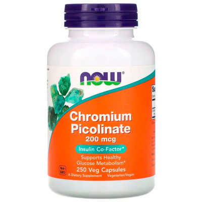 NOW Chromium Picolinate 200 мкг. (250 капс.)