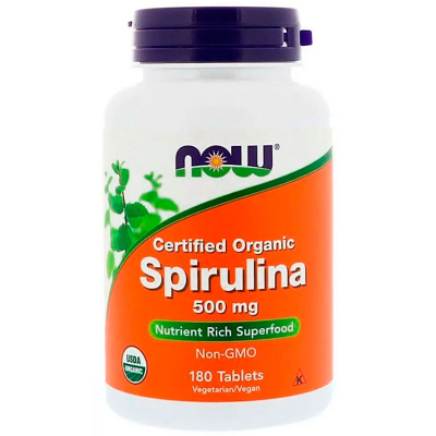 NOW Spirulina 500 мг. (180 таб.) в интернет-магазине спортивного питания belka.store 
