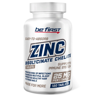 Be First Zinc Bisglycinate Chelate (120 таб.) [M] в интернет-магазине спортивного питания belka.store
