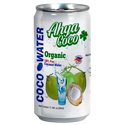 Органическая кокосовая вода AHYA БЕЗ САХАРА (330мл.)