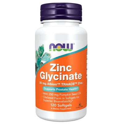 NOW Foods Zinc Glycinate 30 мг. (120 капс.)