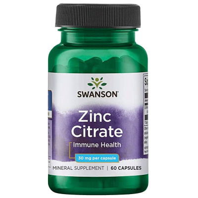 Swanson Zinc Citrate Immune Health 30 мг. (60 капс.)