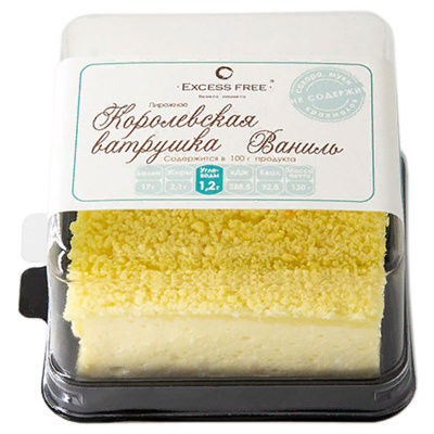 Excess Free Торт-пирожное "Королевская ватрушка Ваниль" (130 гр.)
