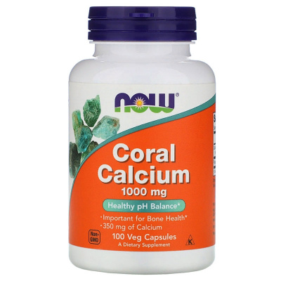 NOW Coral Calcium 1000 мг. (100 капс.) в интернет-магазине спортивного питания belka.store