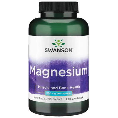 Swanson Magnesium 200 мг. (250 капс.)
