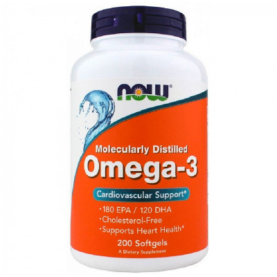 NOW Omega-3 1000 мг. (200 капс.) в интернет-магазине спортивного питания belka.store