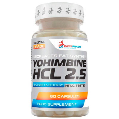 WestPharm Yohimbine HCL 2,5 мг. (60 капс.)