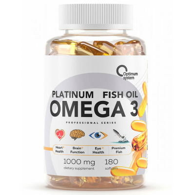 Optimum System Omega-3 Platinum Fish Oil (180 капс.)