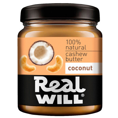 Real Will Паста кешью с кокосом (330 гр.)