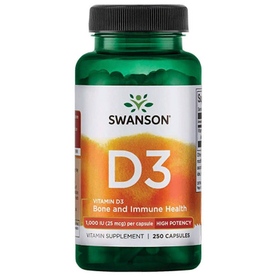 Swanson D-3 Vit High potency 1000 IU (250 капс.)