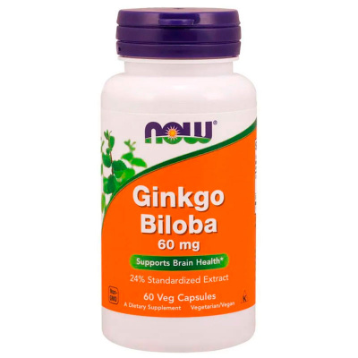 NOW Ginkgo Biloba 60 мг. (60 капс.)