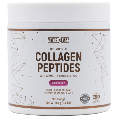 Matrix Labs Hydrolyzed Collagen  Peptides with Vit. C & Hyaluronic Acid (180 гр.) [M] в интернет-магазине спортивного питания belka.store 