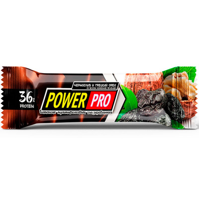 PowerPro 36% Протеиновый батончик глазированный с черносливом и грецким орехом (60 гр.)