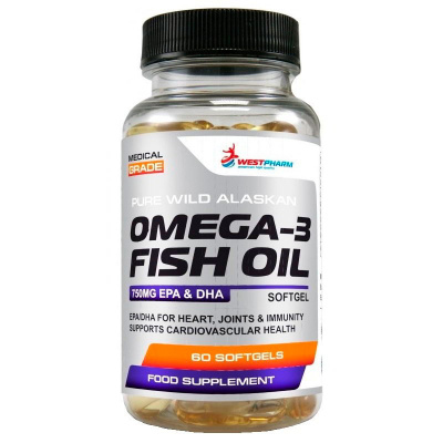 WestPharm Omega-3 Fish Oil (60 капс.) в интернет-магазине спортивного питания belka.store