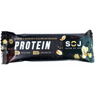 SOJ Protein Протеиновый батончик в бельгийском шоколаде (50 гр.)