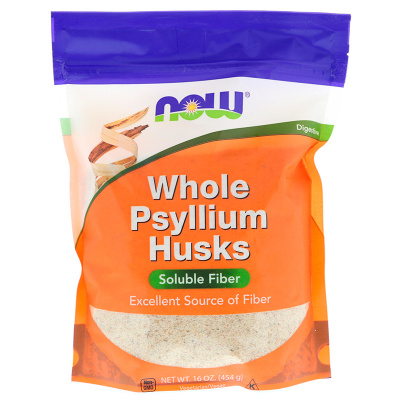 NOW Whole Psyllium Husks Цельная Оболочка Семян Подорожника (454 гр.)