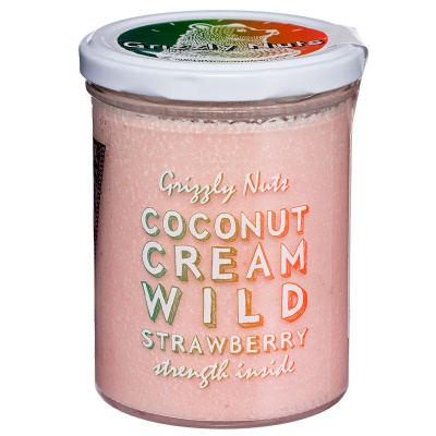 Grizzly Nuts Паста кокосовая клубничная (360 гр.)