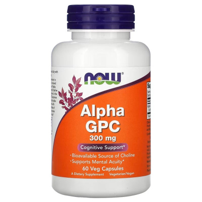 NOW Alpha Gpc 300 мг. (60 капс.)
