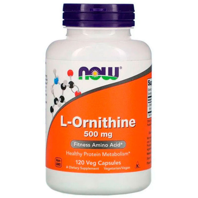 NOW L-Ornitine 500 мг.  (120 капс.)