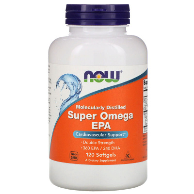 NOW Foods Super Omega EPA 1200 мг 360/240 (120 капс.)