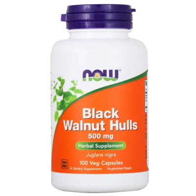 NOW Black Walnut Hulls 500 мг. (100 капс.)